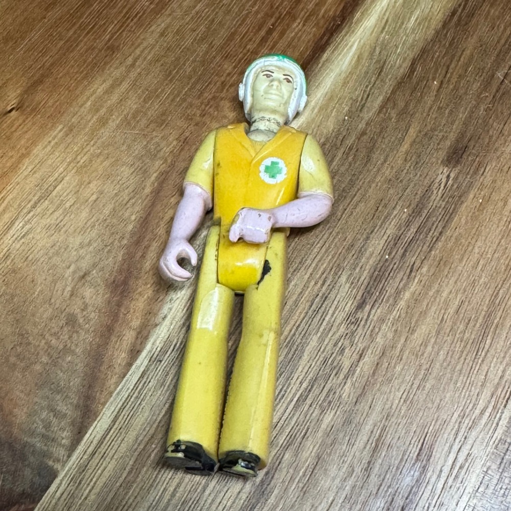Vintage 1974 Fisher-Price Adventure People Yellow Paramedic Action Figure Toy